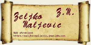 Željko Maljević vizit kartica